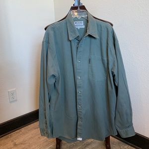 Columbia Green Cotton Button Down Shirt  403